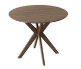 Modern Round Wood Dining Table 35" W/ Solid Wood Legs& Base for Home, Office