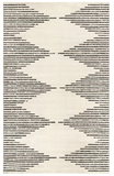 Joanne Trellis Area Rug, 9' x 12, Black/Ivory