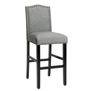 Bar Stool - 30'' Upholstered Kitchen Chairs Gray