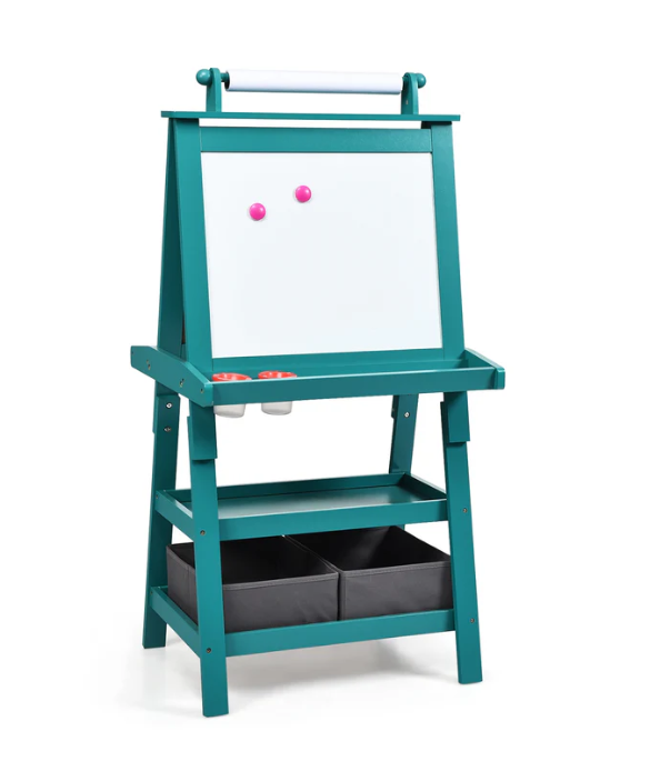 3-in-1 Double-Sided Storage Art Easel, Assembled, Scratch & Dent