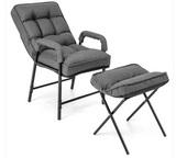 Modern Accent Chair with Ottoman