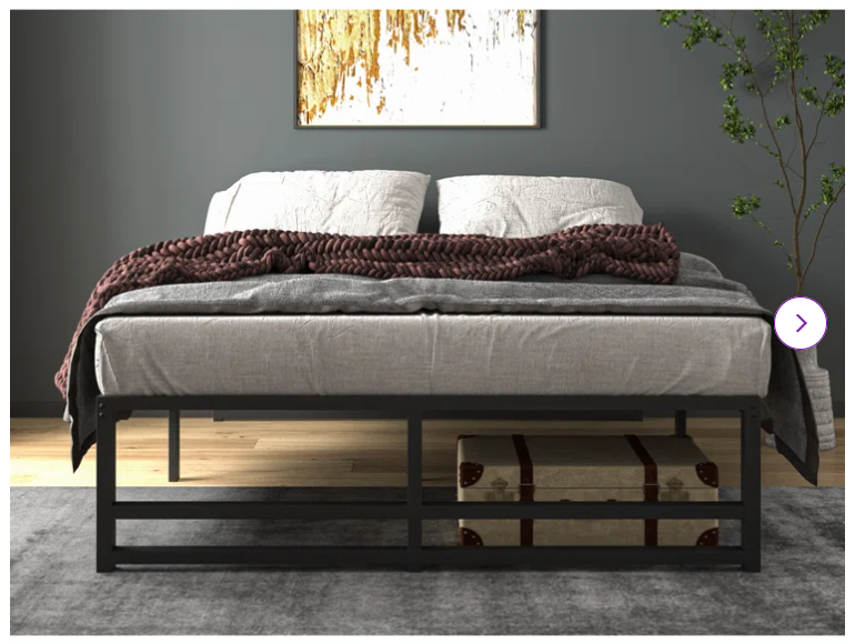 Kiliam 14'', Queen Size Platform Bed Frame - Unassembled