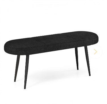47 Inch Upholstered Entryway Bench with Heavy-duty Metal Frame
