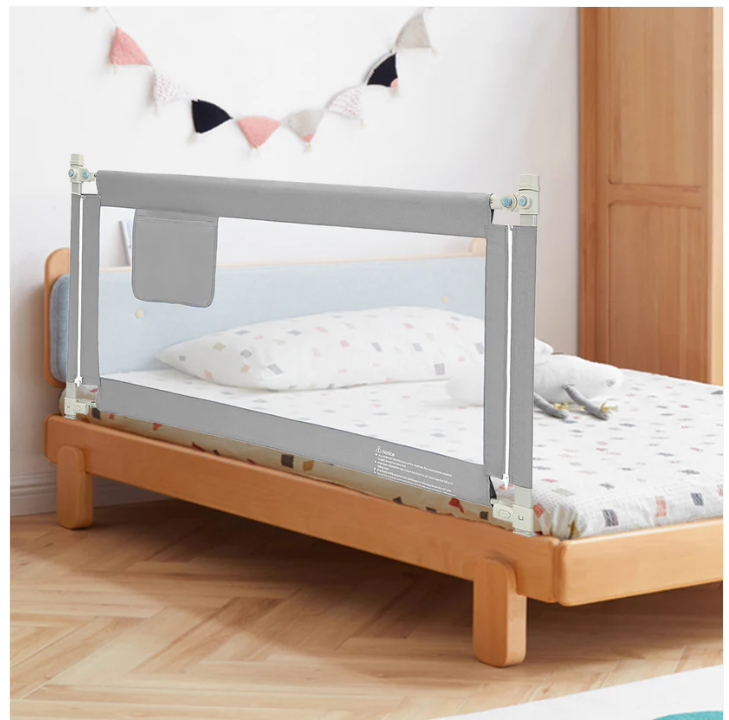 SPECIAL - 57 Inch Toddlers Vertical Lifting Baby Bed Rail Guard with Lock-Gray