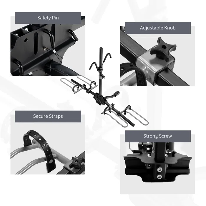 SPECIAL, 2-bike Hitch Mount Bike Rack Platform Style Hitch Rack For 1-1/4'''' Or 2'