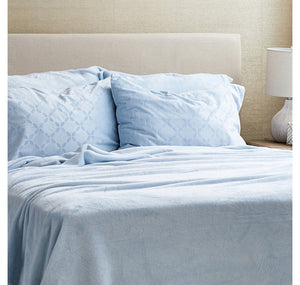 Mink 6-Piece Sheet Set - QUEEN - FROST BLUE