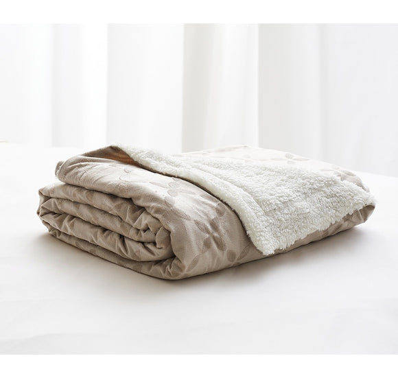 Mink Embossed Throw with Sherpa Reverse - 50