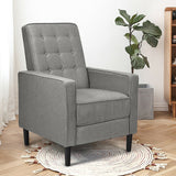 Push Back Recliner Chair, assembled, Grey