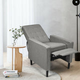 Push Back Recliner Chair, assembled, Grey