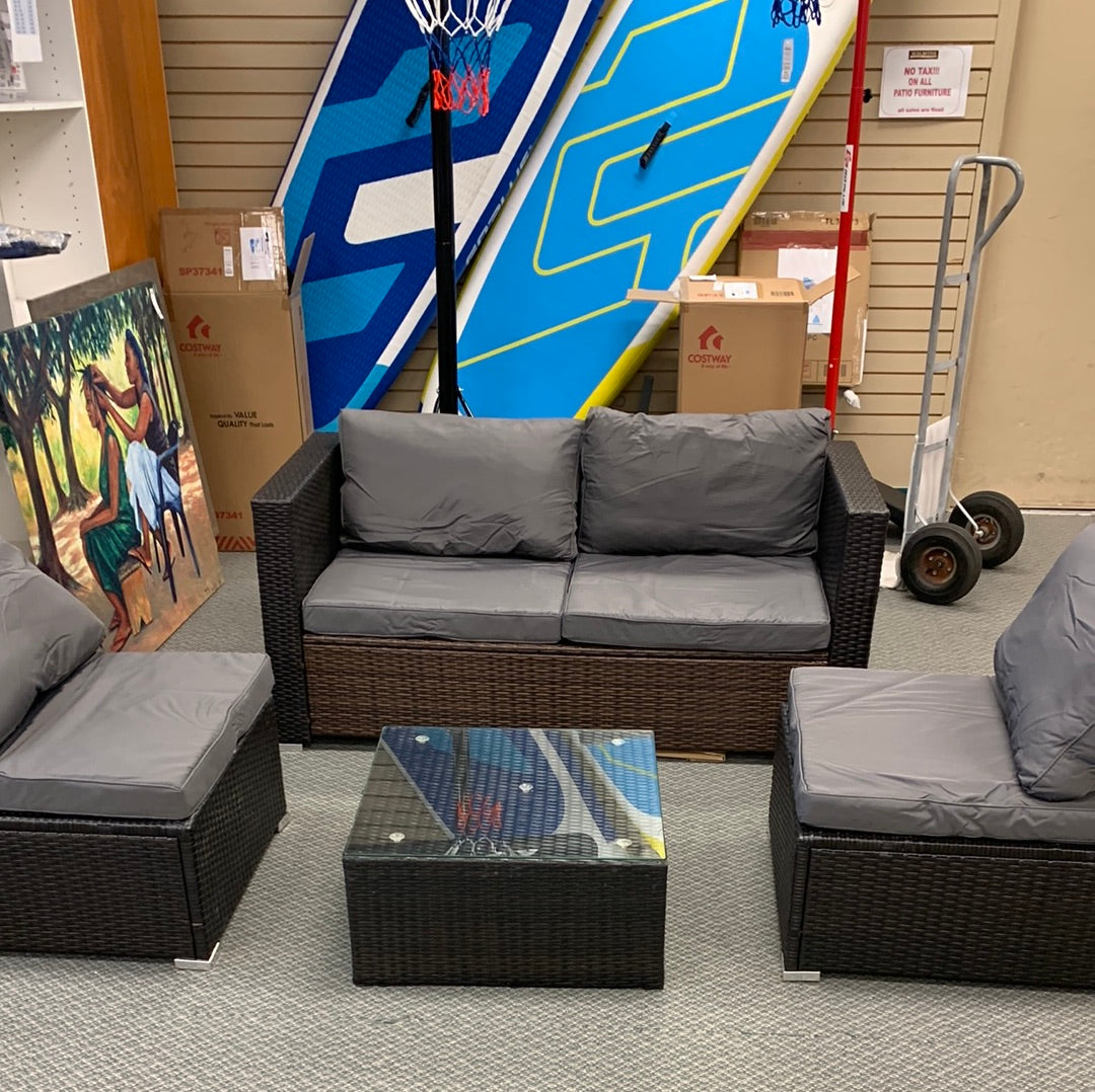 SPECIAL, NO TAX, 4 Pieces Patio Rattan , Fully Assembled, Slight misma ...