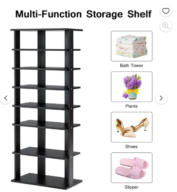 7 Tiers Vertical Shoe Rack - scratch & dent