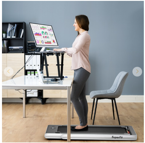 Special - 2.25 HP 2-in-1 Folding Walking Pad Treadmill and App Control (MAX 265lbs) [Shipping Damage]