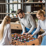 Folding Foosball Table, 27” Wooden Soccer Game Table with 2 Foosballs & Score Keepers