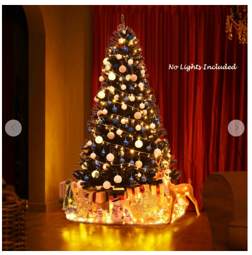 7.5 Feet Hinged Artificial Halloween Christmas Tree, unlit