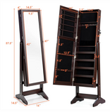 Jewelry Cabinet Stand -Brown - Clearance -Scratch and Dent (Mirror Removed)