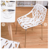 SPECIAL - Set of 6 Accent Armless Modern Dining Chairs, Indoor or Outdoor
