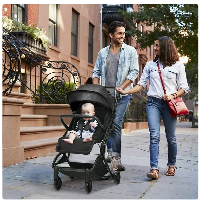 Foldable Compact Travel Stroller Baby Carriage with Pop Out Sun Visor, Scratch and Dent