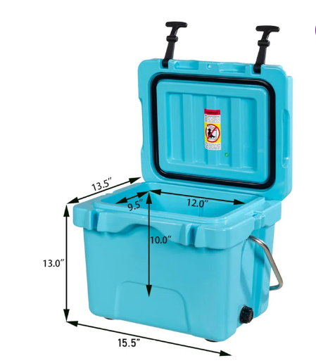 16 Quart Cooler Portable Ice Chest Leak-Proof  (Customer Return)