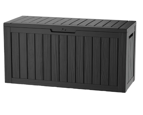 LeHom 46.3'' W 80 Gallons Water Resistant Resin Lockable Deck Box (1 Box, Unassembled)