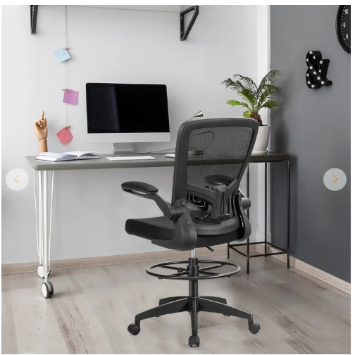 Adjustable Height Mid Back Mesh Drafting Office Chair
