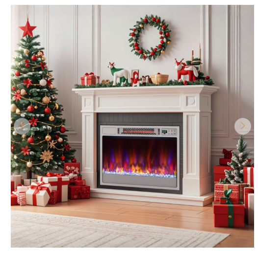 23 Inch 1500W Recessed Electric Fireplace Insert with Remote Control - Silver