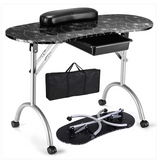 Manicure Nail Table Portable Station Desk - Black