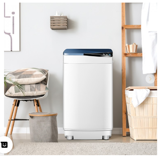 Full-automatic Washing Machine 7.7 lbs Washer / Spinner Germicidal (Grey/White)