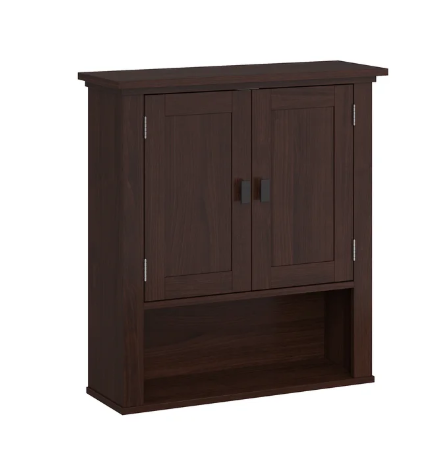 Two-Door Bathroom Wall Mount Storage Medicine Cabinet (1 Box, Unassembled)