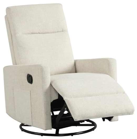 Swivel Rocking Chair 360° Reclining Rocker Armchair with Cushioned Back - (Slightly Marked)