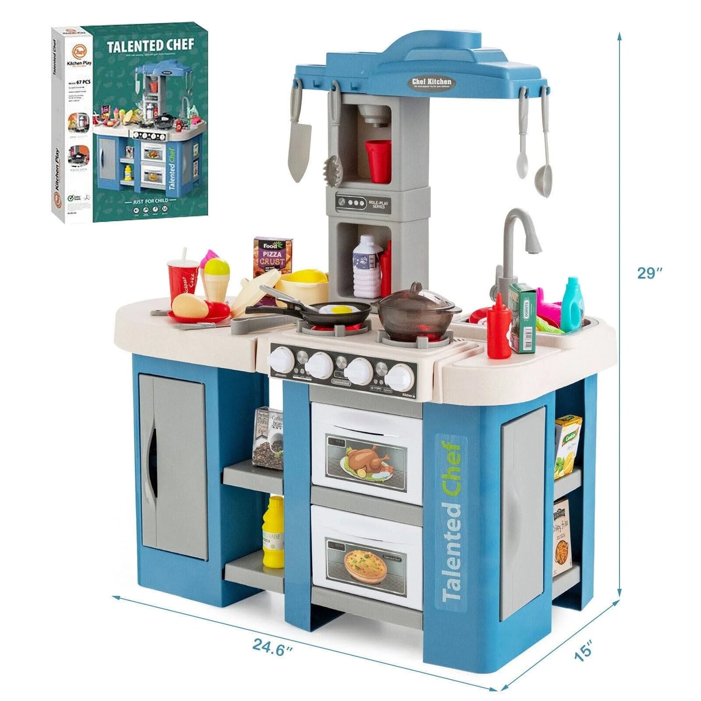Play Kitchen Set for Kids with Food and Realistic Lights and Sounds *UNASSEMBLED*