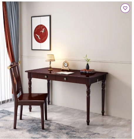 Ceryss Rectangle Solid Wood Writing Desk Home Office Computer Desk (Scratch and Dent)