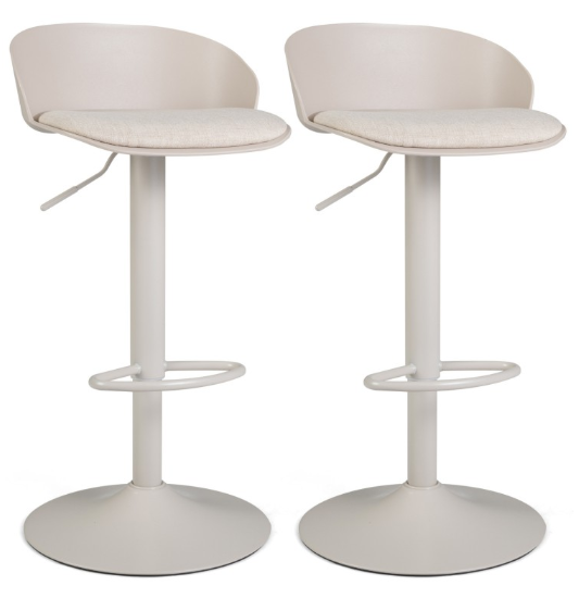 Set of 2 Adjustable Swivel Bar Stools w/ Back & Footrest 330 LBS for Dining