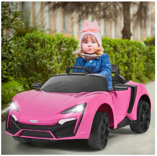 12V 2.4G RC Electric Vehicle with Lights-Pink (Customer Return)