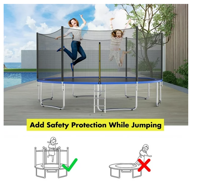 10ft Trampoline Safety Net Replacement Protection Enclosure Net