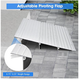 Door Threshold Ramp with Non-Slip Surface, Adjustable Aluminum Door Entry Ramps for Wheelchairs, Scooters, Power Chairs, 700LBS Load Capacity (3" Rise)