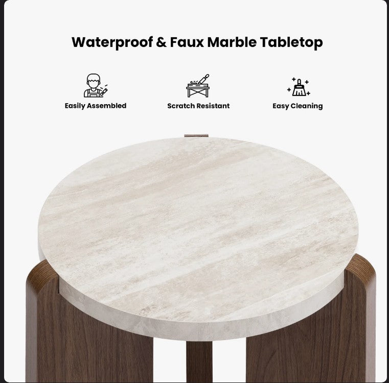18 "Modern Round Side Table (Assembled)