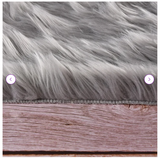 6' Round Gennine Faux Fur Area Rug