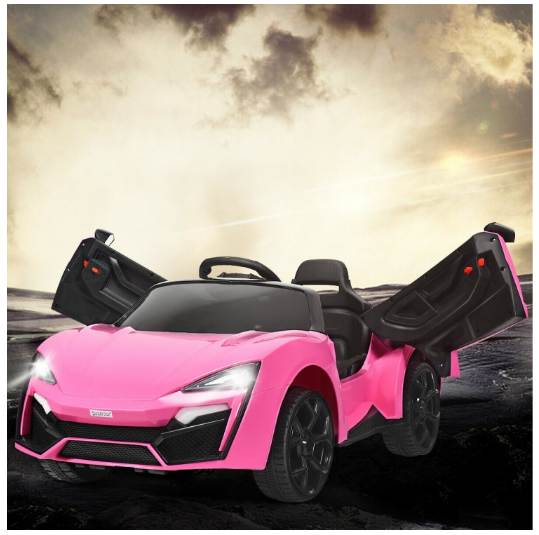 12V 2.4G RC Electric Vehicle with Lights-Pink (Customer Return)