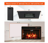 1400W 26 Inch Electric Fireplace Insert 4777 BTU Recessed Freestanding Fireplace w/ Remote