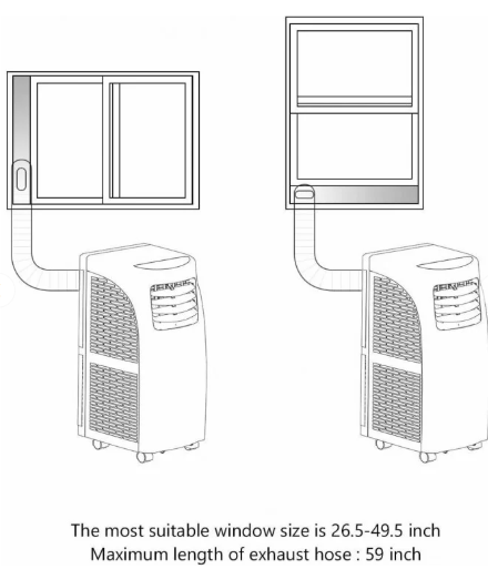 9000 BTU Portable Air Conditioner with Built-in Dehumidifier and Remote Control