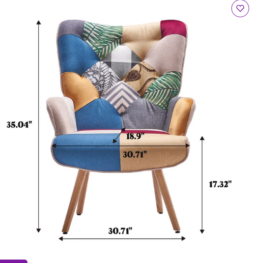 Heidegard Colorful Patchwork Reading Chair
