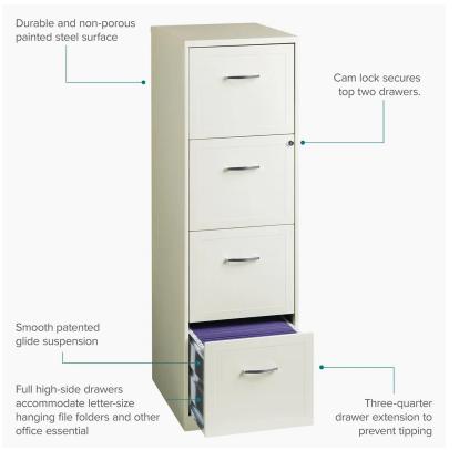 Cavitt 14.25'' Wide 4 -Drawer Steel File Cabinet (Scratch and Dent)