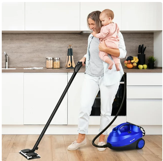 2000W Heavy Duty Steam Cleaner Mop Multi-Purpose W/19 Accessories Blue
