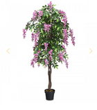 6-Feet Artificial Wisteria Silk Indoor-Outdoor Tree