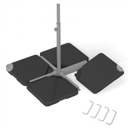 Patio Offset Umbrella Base with Easy-Fill Spouts