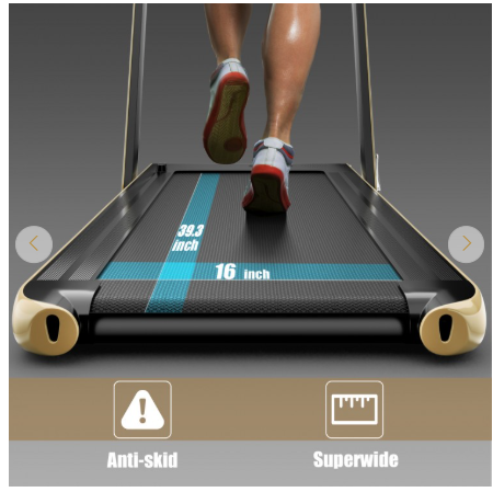SPECIAL - 2.25HP Folding Treadmill with Remote Control-Gold (Customer Return)