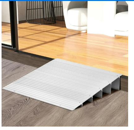 5'' Door Threshold Ramp Aluminum Adjustable Rise Entry Ramp for Wheelc ...