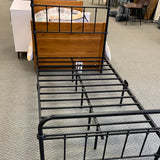 The Christopher Industrial Twin Bed, metal, black, assembled in store