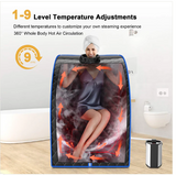 Portable 2L Steam Sauna Spa Tent w/Chair - Black (1 Box, Unassembled)