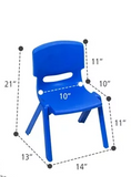 *CLEARANCEL* - 7-Piece Plastic Kids Chairs and Table - Blue (Scratch and Dent)